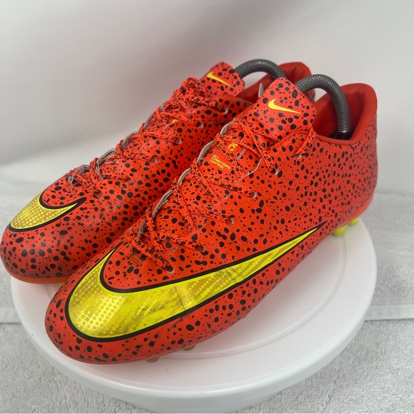 Nike Mercurial Vapor Superfly II CR7 Safari Orange Men’s 8 Soccer Cleats Italy - Picture 4 of 9